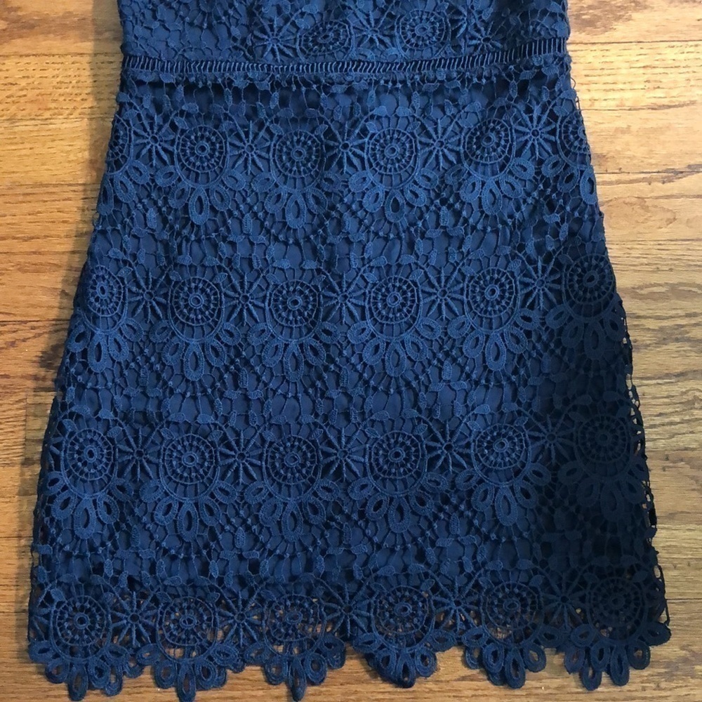 Women’s Hollister Navy Blue Lace Dress - Picture 13 of 16